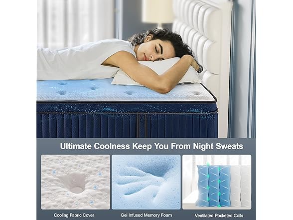 Suiforlun Queen 14" Gel Memory Foam Mattress