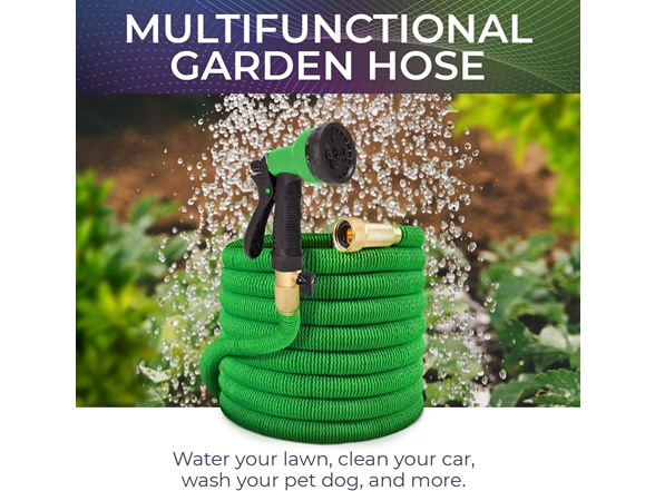 Expandable Garden Hose 50ft w/ 8 Nozzle