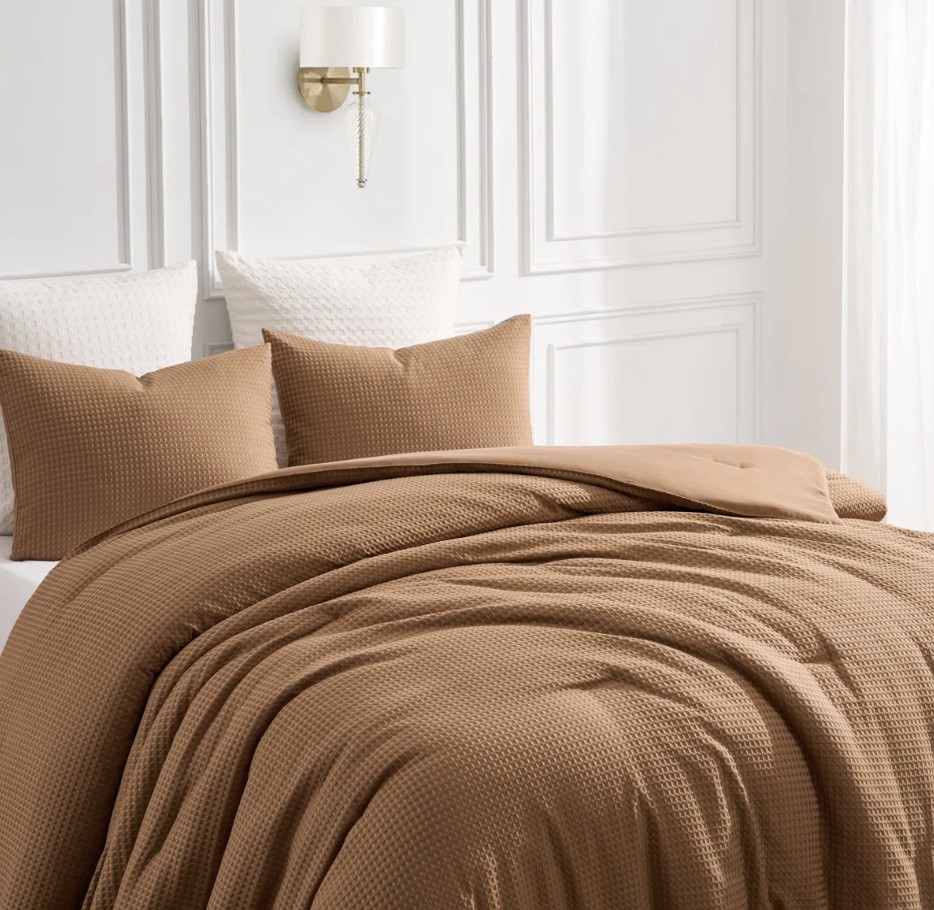 Kathy Ireland 3 Piece Waffle Comforter Set - Gallery 12