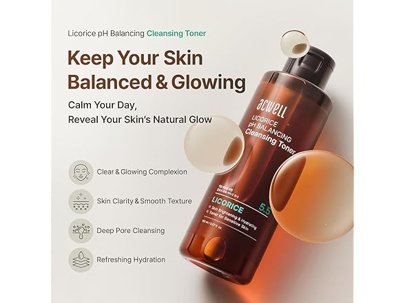 ACWELL Licorice pH Toner, 5.07oz