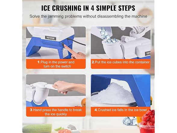 VEVOR 110V Commercial Ice Crusher
