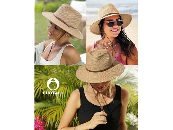 FURTALK Sun Hat with Wind Lanyard UPF