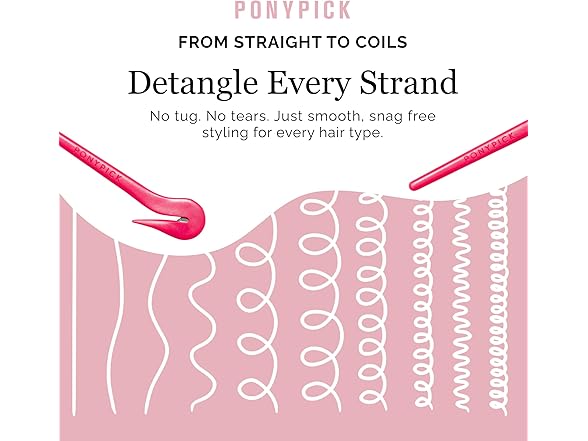THE PONY PICK Hair Elastic Rubber Bands