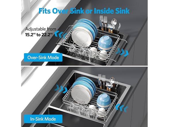 Delamu Over-the-Sink Dish Rack, Small