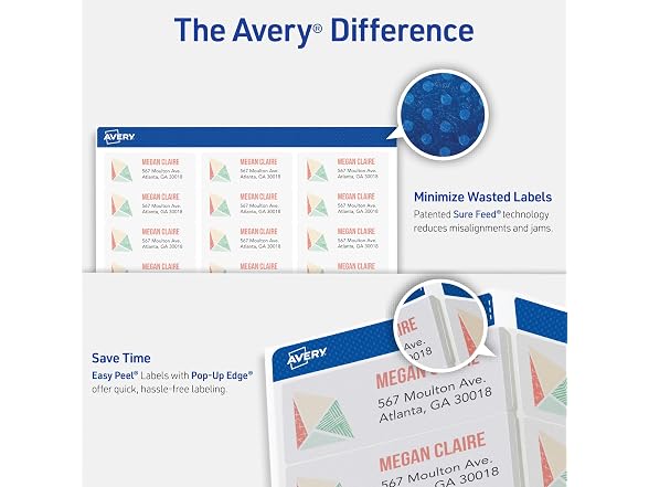 Avery Avery Matte Clear Address Labels, 5 Pack