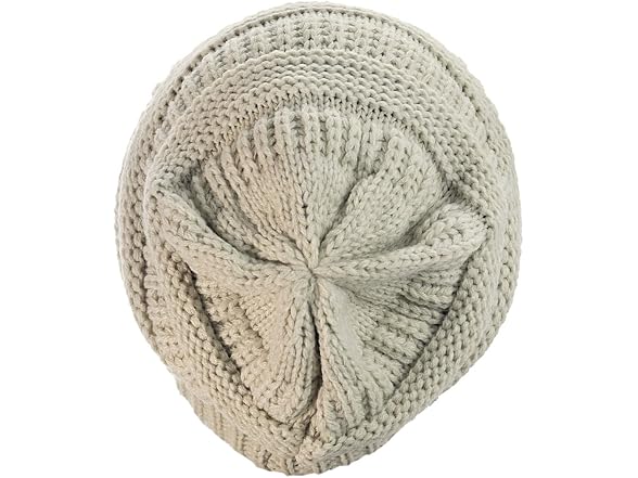 C.C (OS) Trendy Chunky Soft Stretch Skully Beige