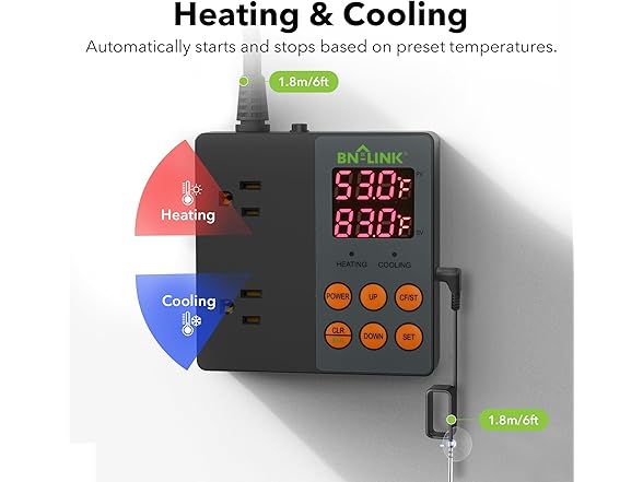 BN-LINK 6L-R3LI-MKBR Smart Wifi Digital Controller