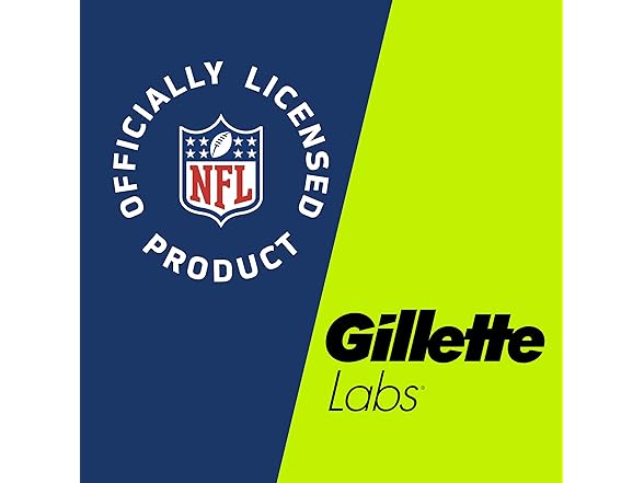 Gillette Labs Special NFL Chiefs Edition Shaving Razor for Men - 1 Handle, 4 Razor Blade Refills & Magnetic Stand, GilletteLabs with Exfoliating Bar