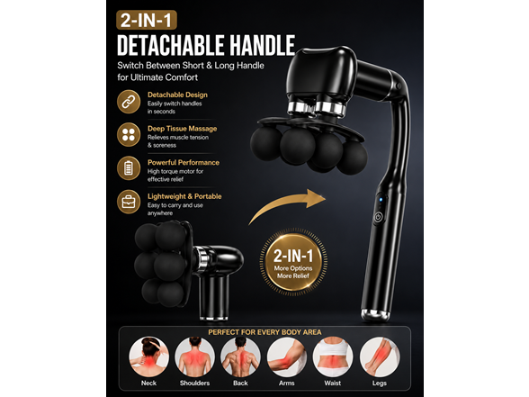 6 Head Massage Gun w/ Handle