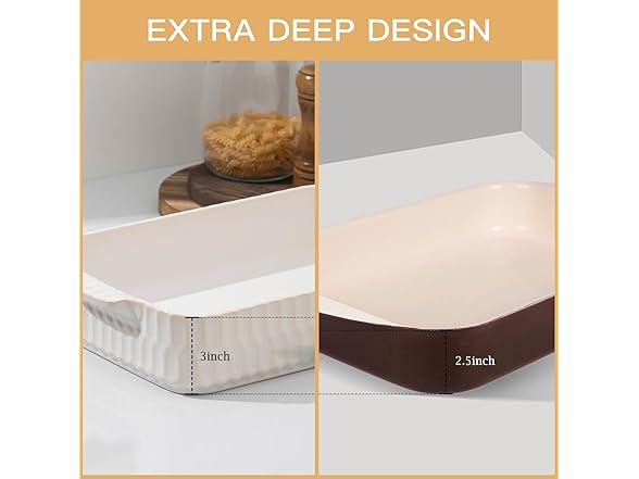 ArteBake 4.7QT Casserole Dishes for Oven
