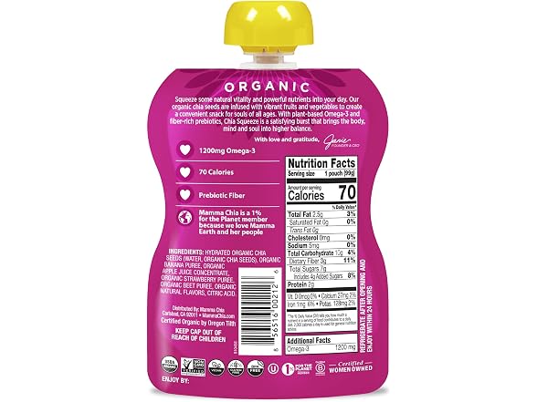 Mamma Chia Organic Vitality Squeeze