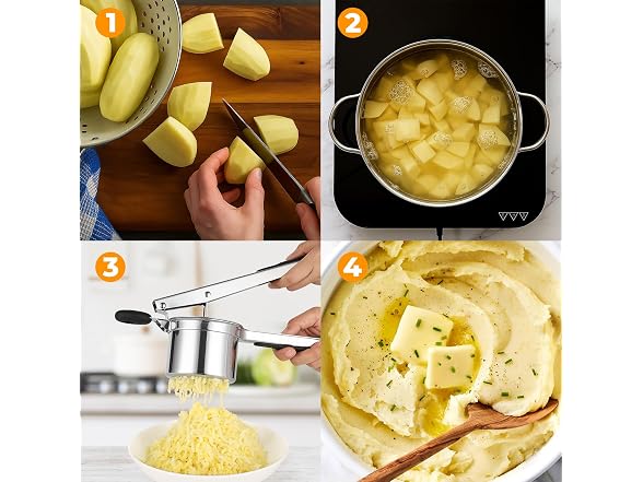 Amroicus Stainless Steel Potato Ricer
