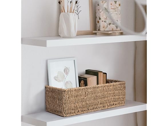 CROS Bathroom Basket for Toilet Tank, Seagrass Set of 2