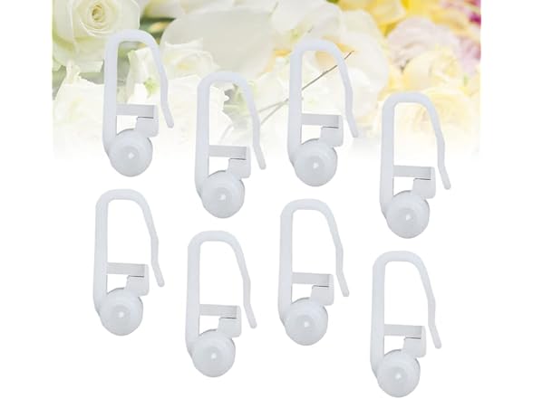 FOMIYES 50 Pcs Curtain Track Glider Hooks Pla