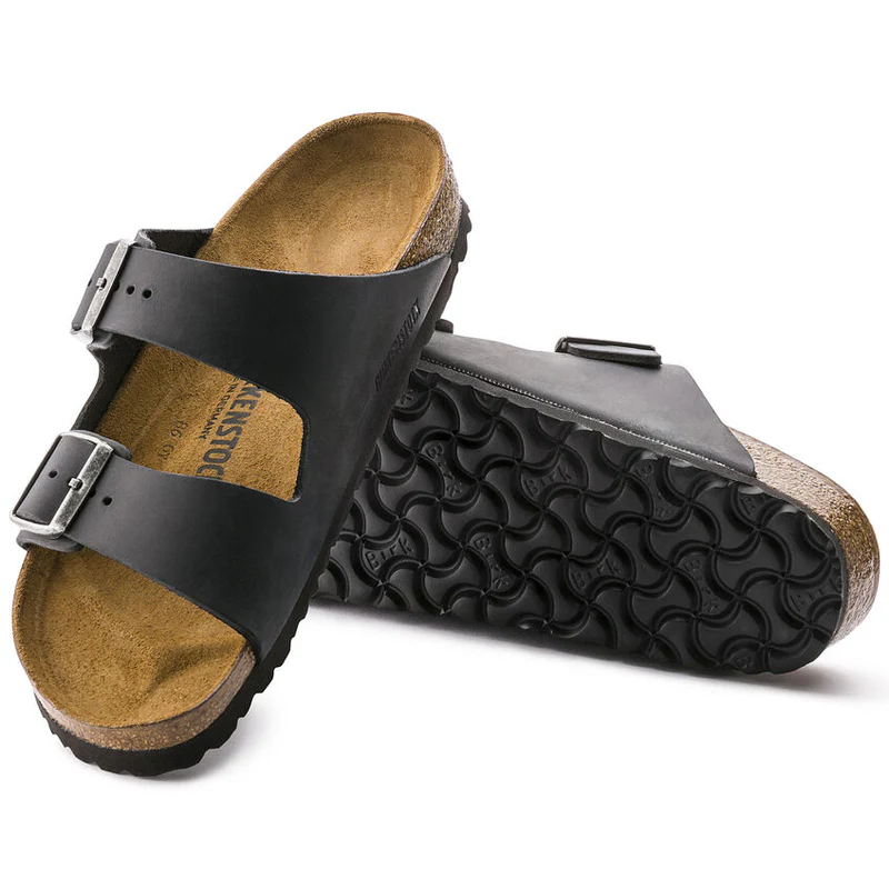 Birkenstock Unisex Arizona Oiled Leather Shoes - Gallery 8