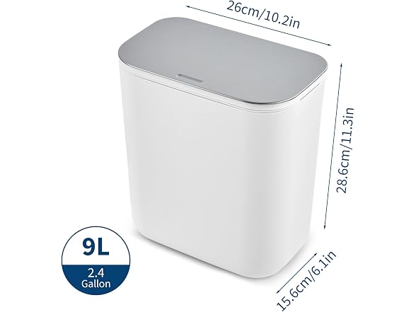 Compost Bin Kitchen for Countertop or Under Sink,2.4 White