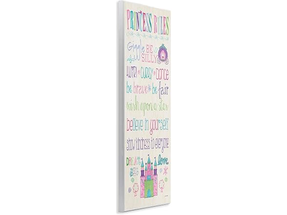 Princess Rules Rectangle Wall Plaque