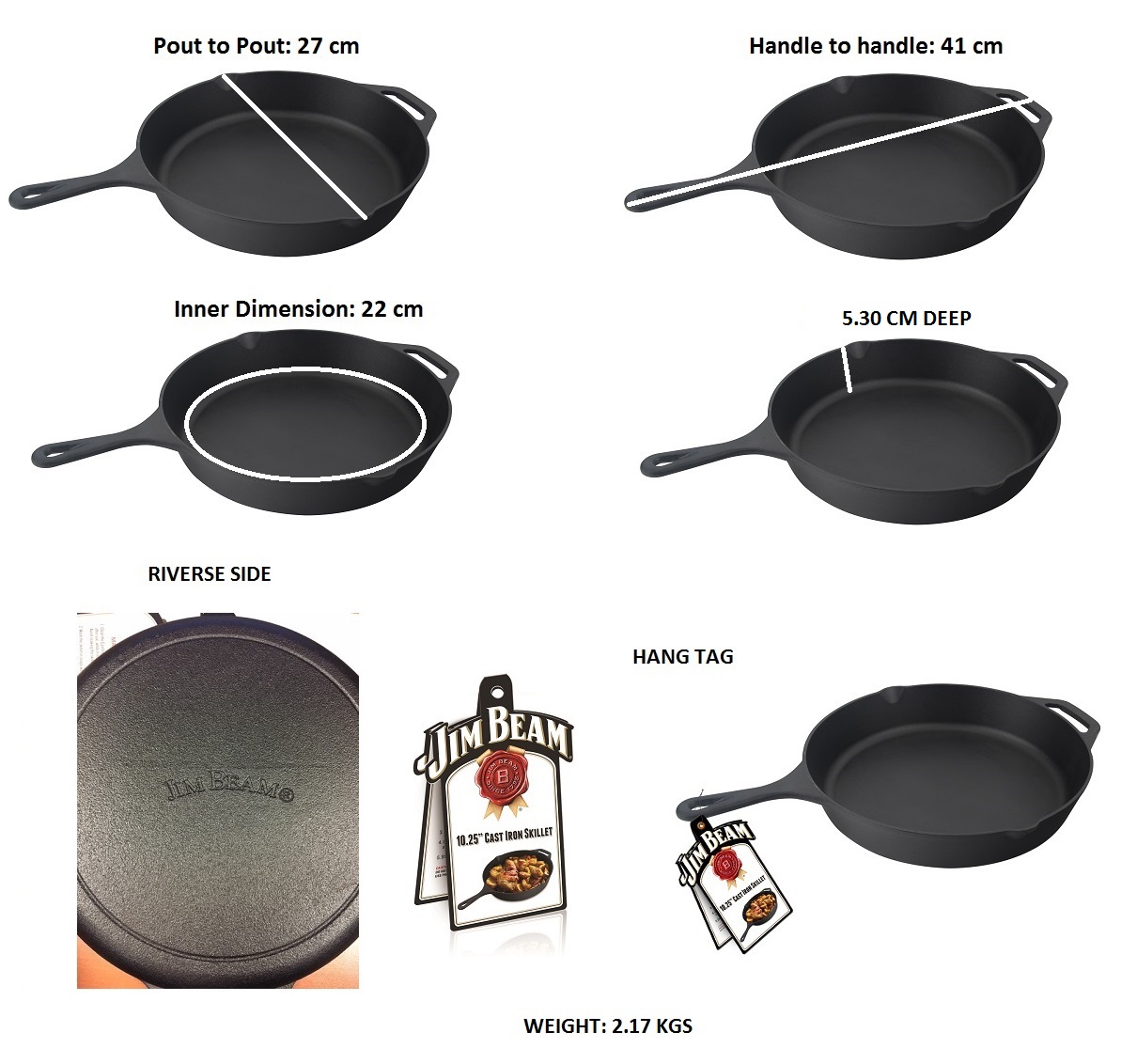 Jim Beam 10.25 Inch Round Skillet - Gallery 10