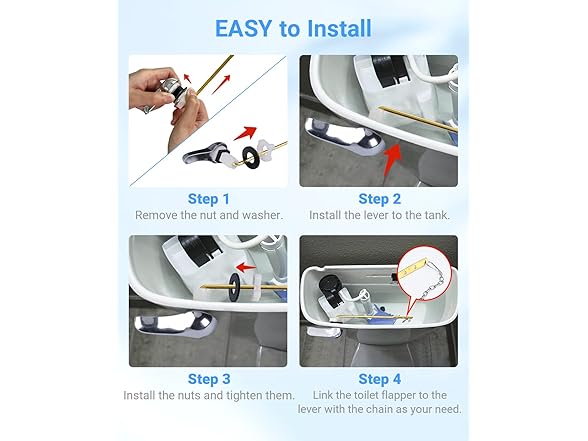 WINONLY Universal Toilet Handle Replacement Kit