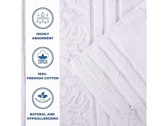 Superior 2PC SADIE Bath Sheet Towel, White