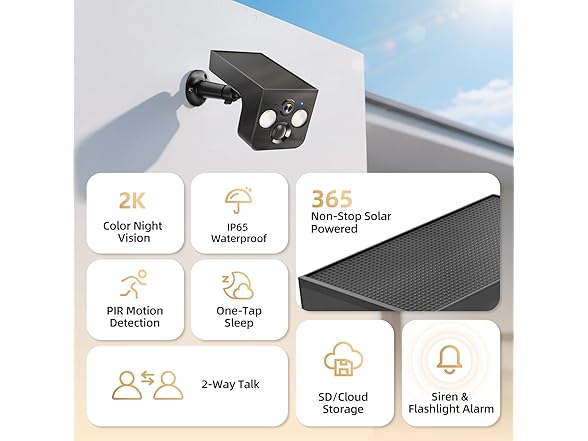 PM POPMAKE Solar Security Camera