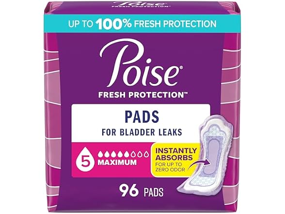 Poise | Incontinence Pads for 96 ct