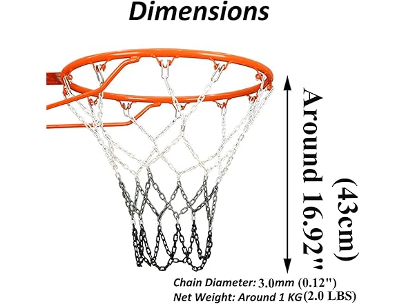 URMLOVP Heavy Duty Basketball Chain Net