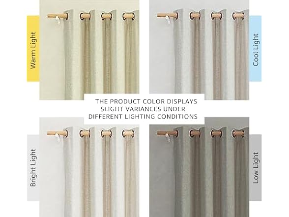 NICETOWN 100% Blackout Linen Curtains
