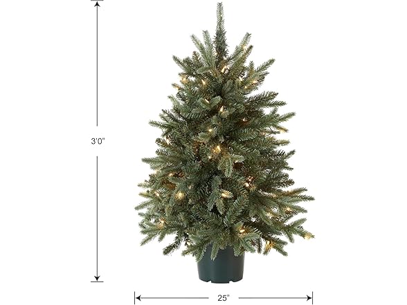 KISIQI 3ft Artificial Christmas Tree with Pot