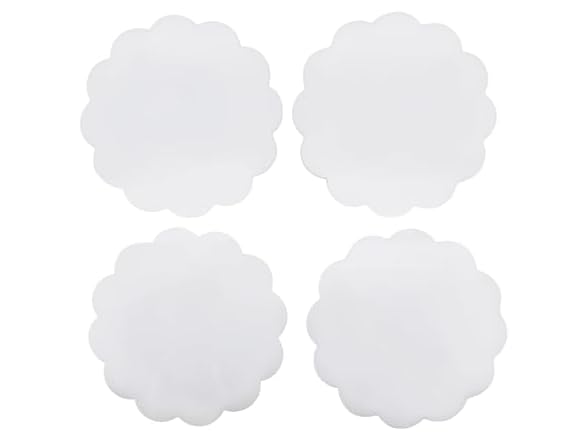 MARIPOSA White Scallop Acrylic Coaster Set of 4