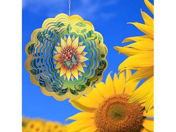 GOTOME Sunflower Wind Spinners 3D