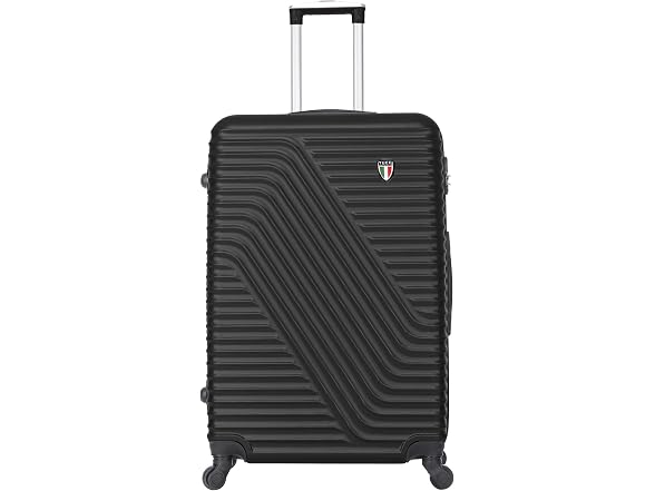 Tucci Italy Travola 3-Piece Hardside Spinner Luggage Set, Blk