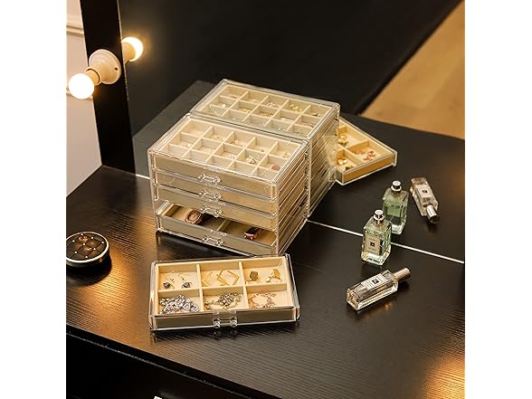 Cq acrylic Jewelry Organizer w/5 Drawers