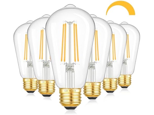 Kondras B0CGV7LB8H 6-Pack Dimmable LED Bulbs