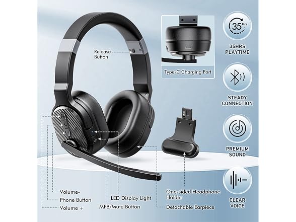 COSMUSIS Trucker Bluetooth Headset