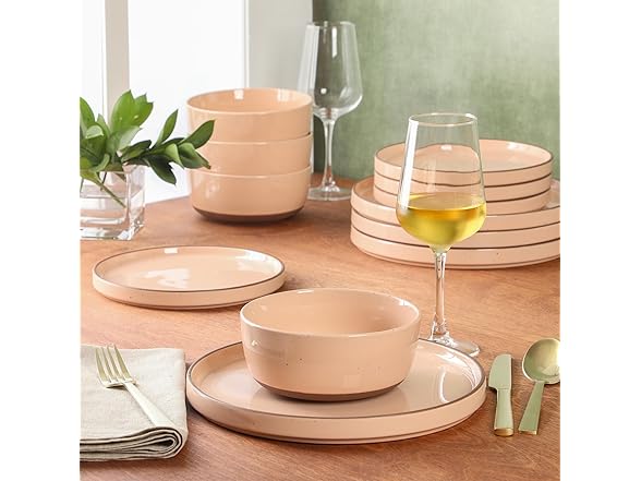 Gibson Elite Northrock Stoneware Dinnerware Set, 12-Piece 