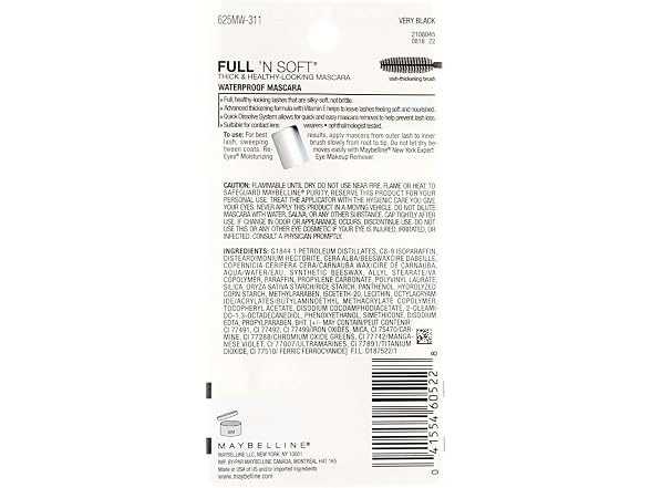 Maybelline Full N Soft Waterproof Mascara Very
