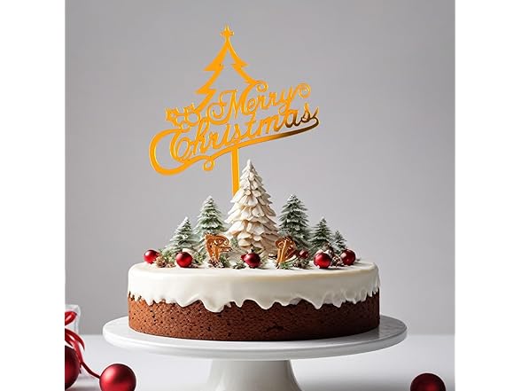 JIPSWL 1Pc Merry Christmas Cake Topper