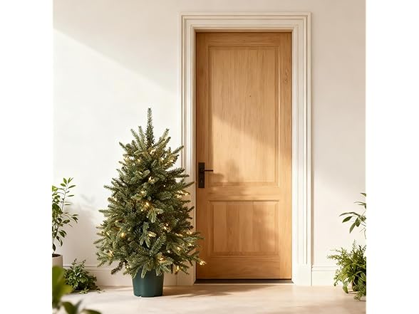 KISIQI 3ft Artificial Christmas Tree with Pot