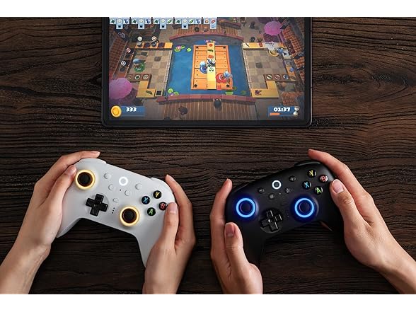 8BitDo Ultimate 2 Wireless Controller for Windows PC, Apple, Steam & Android, Gaming Controller with TMR Joysticks, Hall/Tactile Triggers, Motion Control, RGB Fire Ring, 1000Hz Polling Rate, White (Open Box)