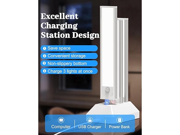 VerRon B0FQJMJ33K Rechargeable Cabinet Light 3-Pk
