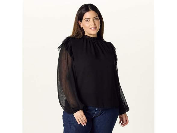 The Drop Women Feme Romantic Ruffle Blouse