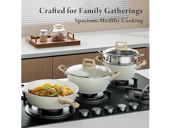 24 Pcs White Cookware Set