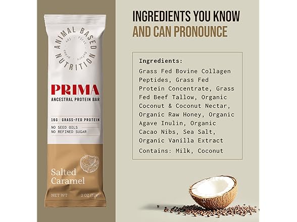 7PK PRIMA ANCESTRAL PROTEIN BAR Grass Fed