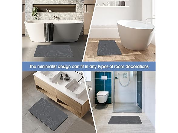 Veeloim BC1286825070005 Stone Bath Mat