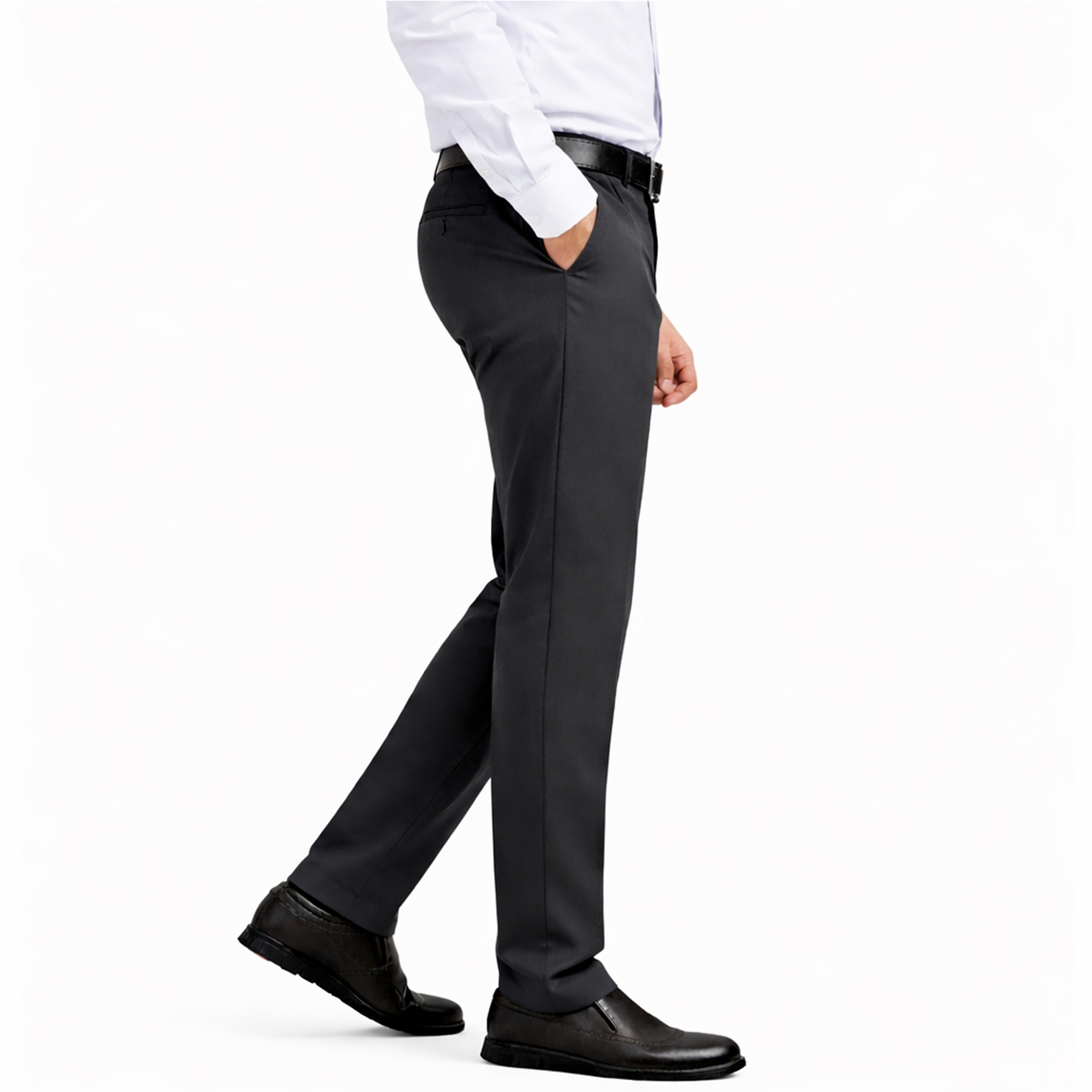 1-2Pk Mens Slim Fit Stretch Dress Pants - Gallery 25