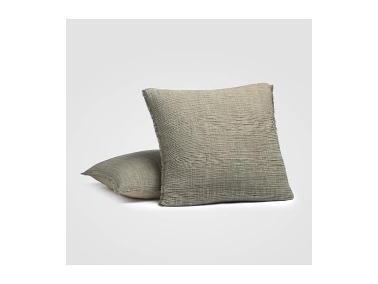 Crane Home Zen Sage Fringe Euro Sham Set