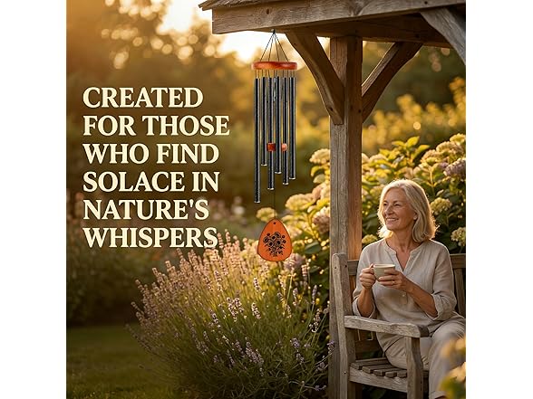 StellaRose Matte Textured black Wind Chimes