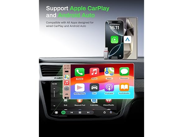 YUQUYI 2-in-1 Wireless CarPlay Adapter