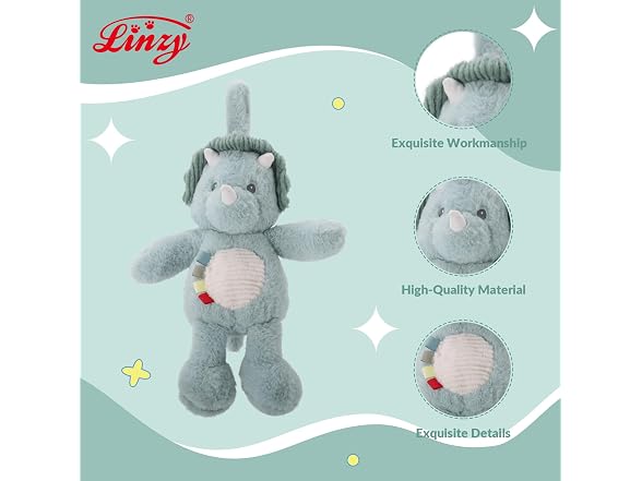 Linzy 10" Dinosaur Baby Stroller Toy